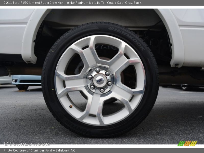 White Platinum Metallic Tri-Coat / Steel Gray/Black 2011 Ford F150 Limited SuperCrew 4x4