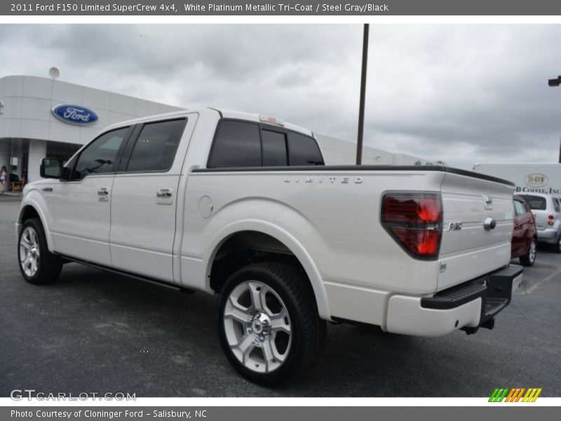 White Platinum Metallic Tri-Coat / Steel Gray/Black 2011 Ford F150 Limited SuperCrew 4x4