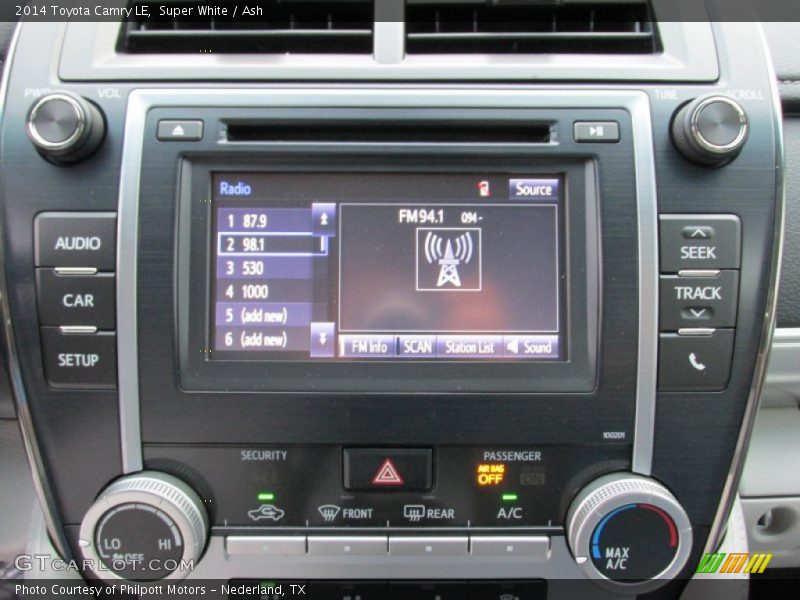 Super White / Ash 2014 Toyota Camry LE