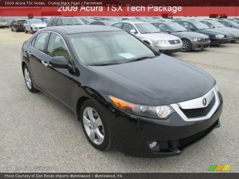 Crystal Black Pearl / Parchment 2009 Acura TSX Sedan