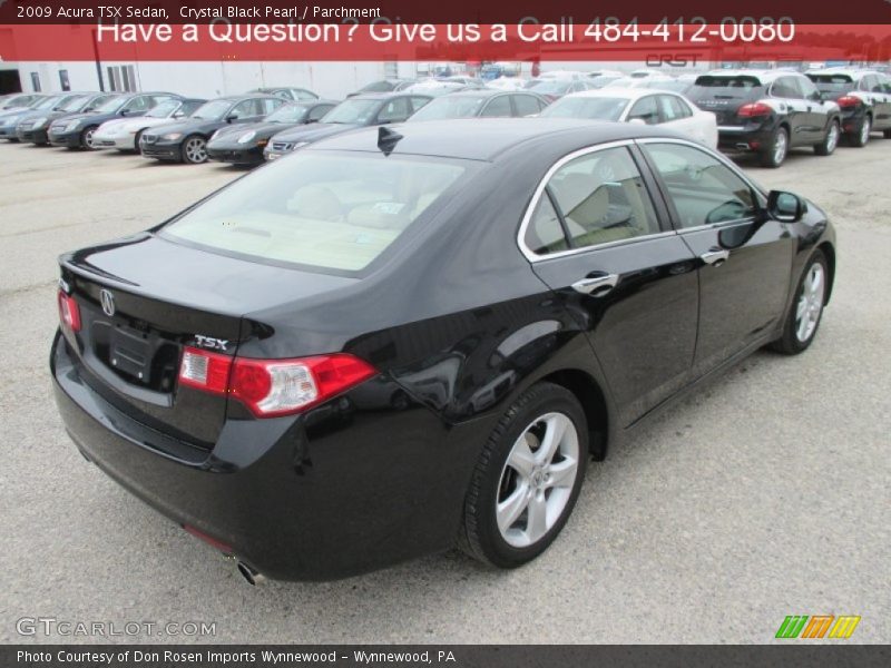 Crystal Black Pearl / Parchment 2009 Acura TSX Sedan