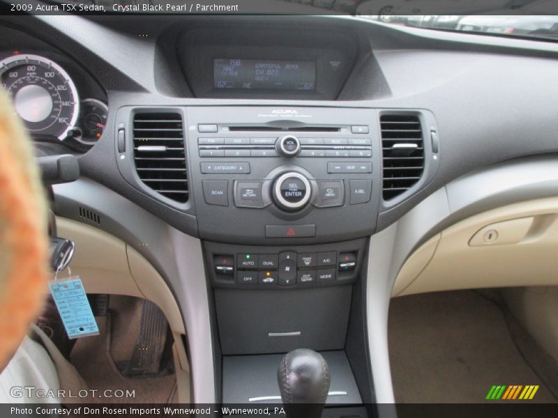 Crystal Black Pearl / Parchment 2009 Acura TSX Sedan