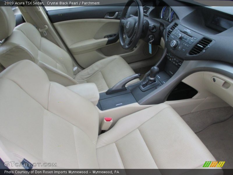 Crystal Black Pearl / Parchment 2009 Acura TSX Sedan