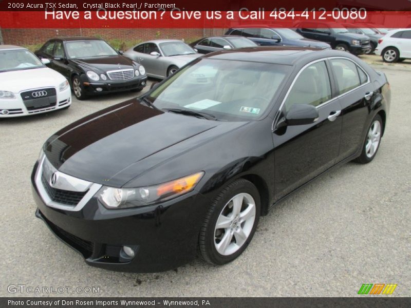 Crystal Black Pearl / Parchment 2009 Acura TSX Sedan