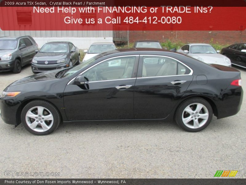 Crystal Black Pearl / Parchment 2009 Acura TSX Sedan