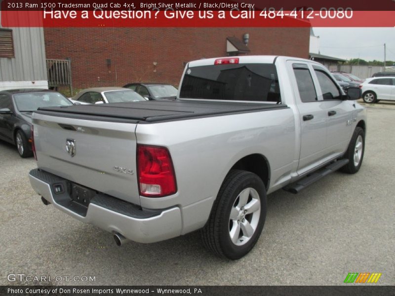 Bright Silver Metallic / Black/Diesel Gray 2013 Ram 1500 Tradesman Quad Cab 4x4