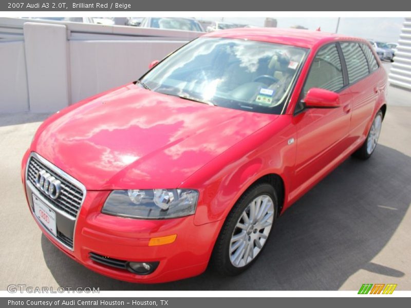 Brilliant Red / Beige 2007 Audi A3 2.0T
