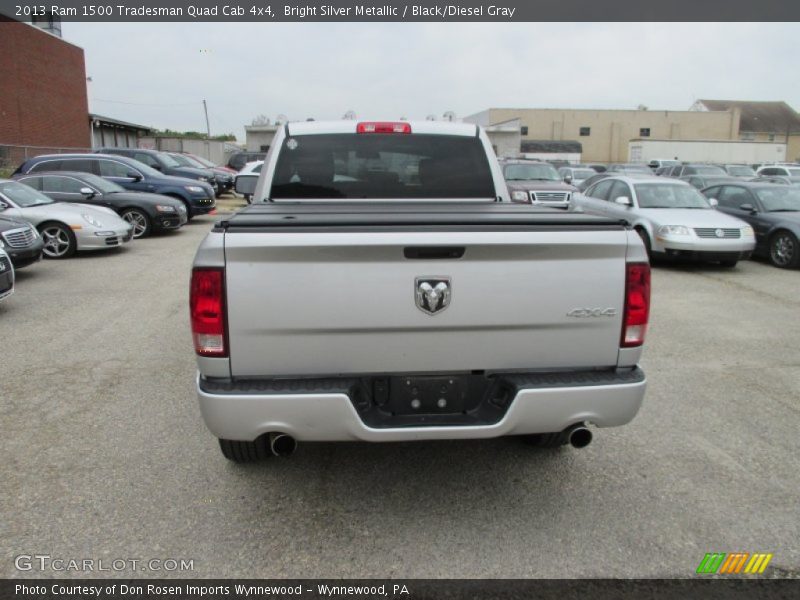 Bright Silver Metallic / Black/Diesel Gray 2013 Ram 1500 Tradesman Quad Cab 4x4
