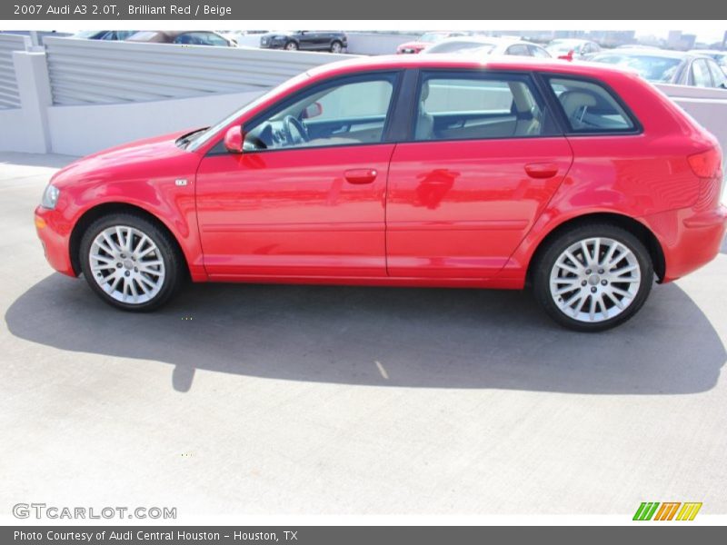 Brilliant Red / Beige 2007 Audi A3 2.0T