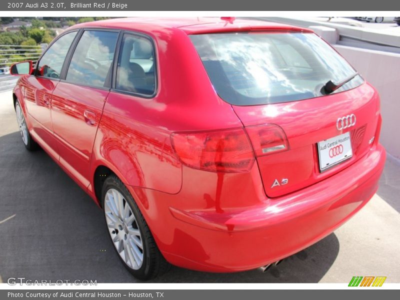 Brilliant Red / Beige 2007 Audi A3 2.0T