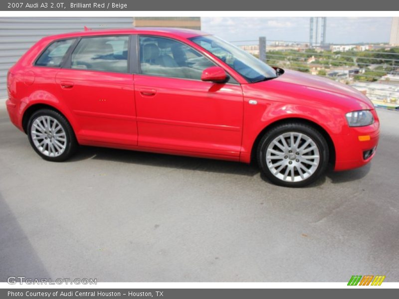 Brilliant Red / Beige 2007 Audi A3 2.0T