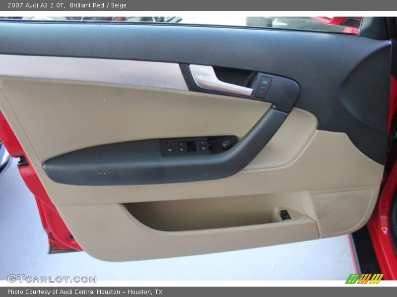 Brilliant Red / Beige 2007 Audi A3 2.0T