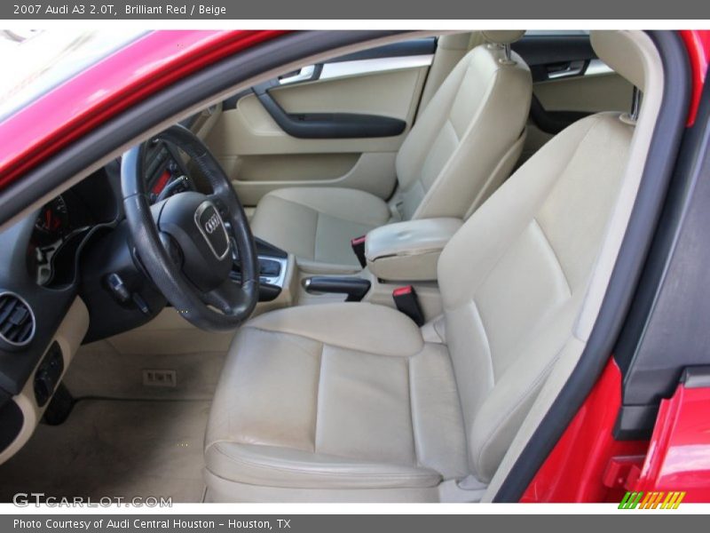Brilliant Red / Beige 2007 Audi A3 2.0T