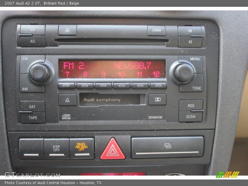 Brilliant Red / Beige 2007 Audi A3 2.0T