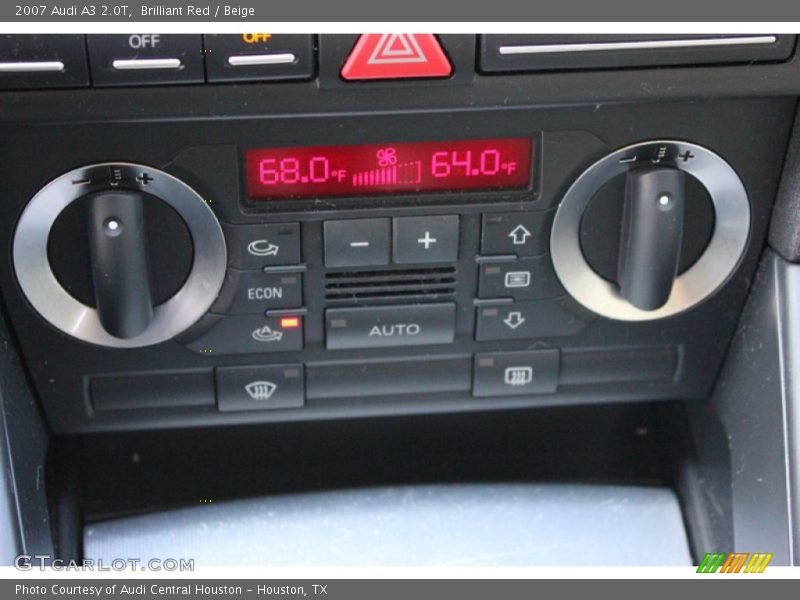 Brilliant Red / Beige 2007 Audi A3 2.0T