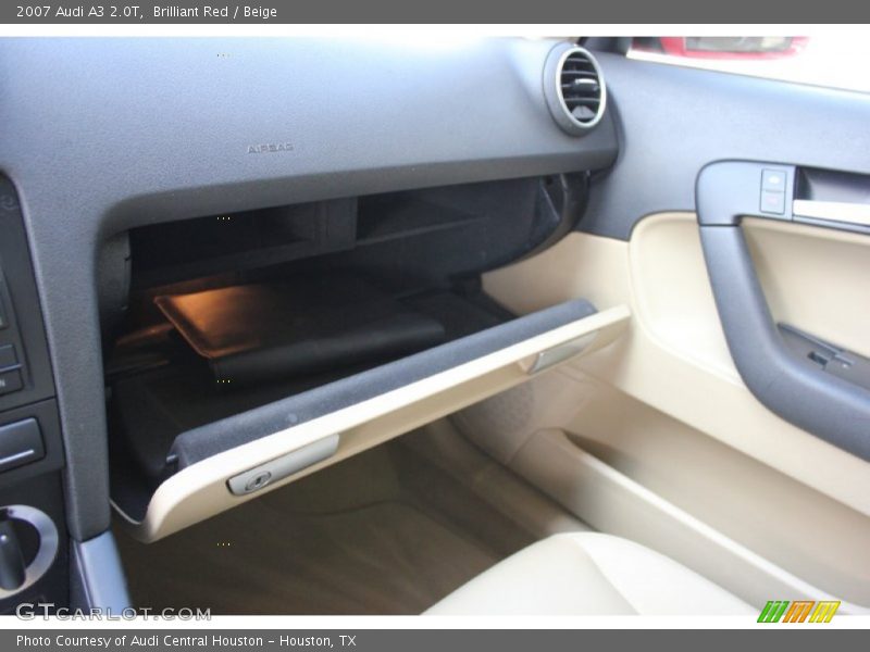Brilliant Red / Beige 2007 Audi A3 2.0T