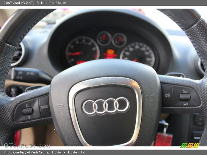 Brilliant Red / Beige 2007 Audi A3 2.0T