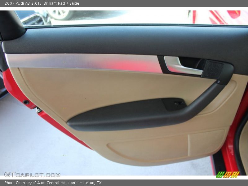 Brilliant Red / Beige 2007 Audi A3 2.0T