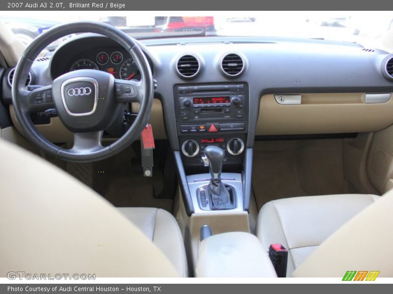 Brilliant Red / Beige 2007 Audi A3 2.0T