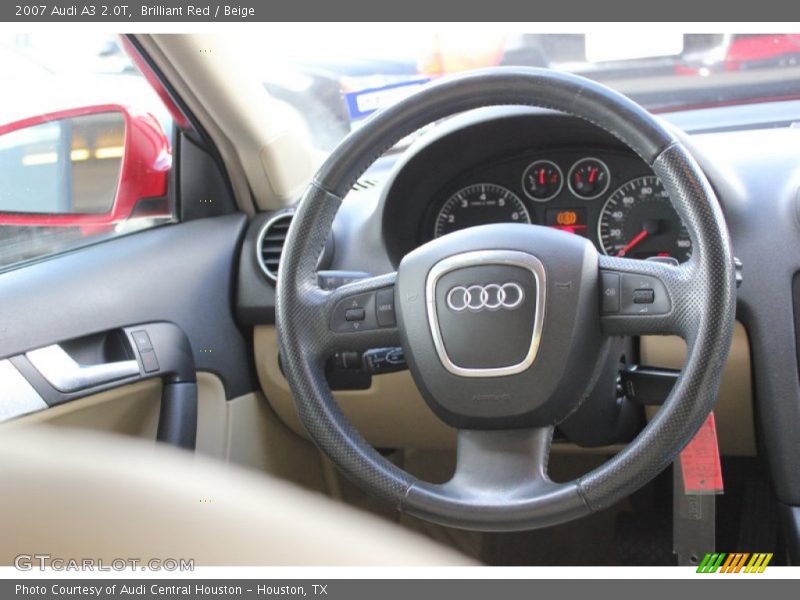 Brilliant Red / Beige 2007 Audi A3 2.0T