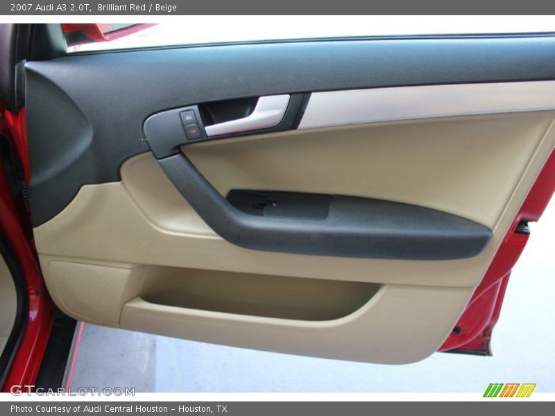 Brilliant Red / Beige 2007 Audi A3 2.0T