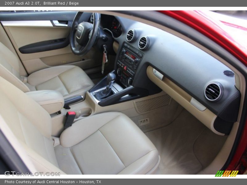 Brilliant Red / Beige 2007 Audi A3 2.0T