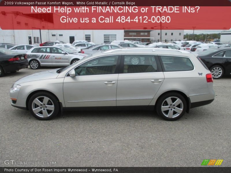 White Gold Metallic / Cornsilk Beige 2009 Volkswagen Passat Komfort Wagon