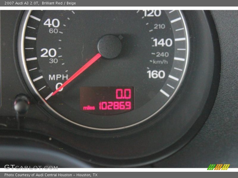 Brilliant Red / Beige 2007 Audi A3 2.0T