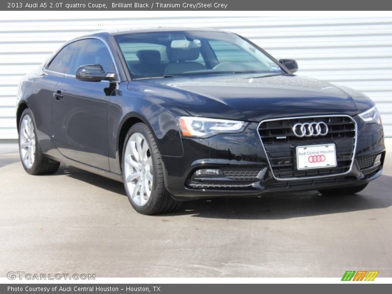 Brilliant Black / Titanium Grey/Steel Grey 2013 Audi A5 2.0T quattro Coupe