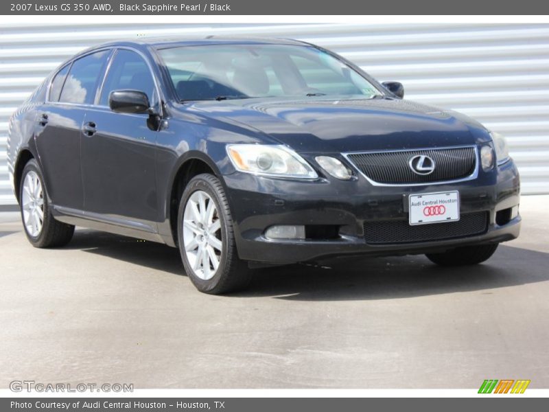 Black Sapphire Pearl / Black 2007 Lexus GS 350 AWD