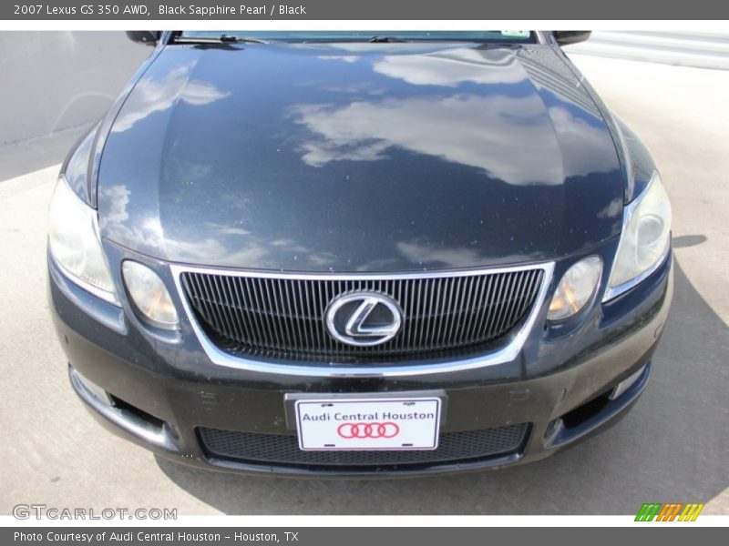 Black Sapphire Pearl / Black 2007 Lexus GS 350 AWD