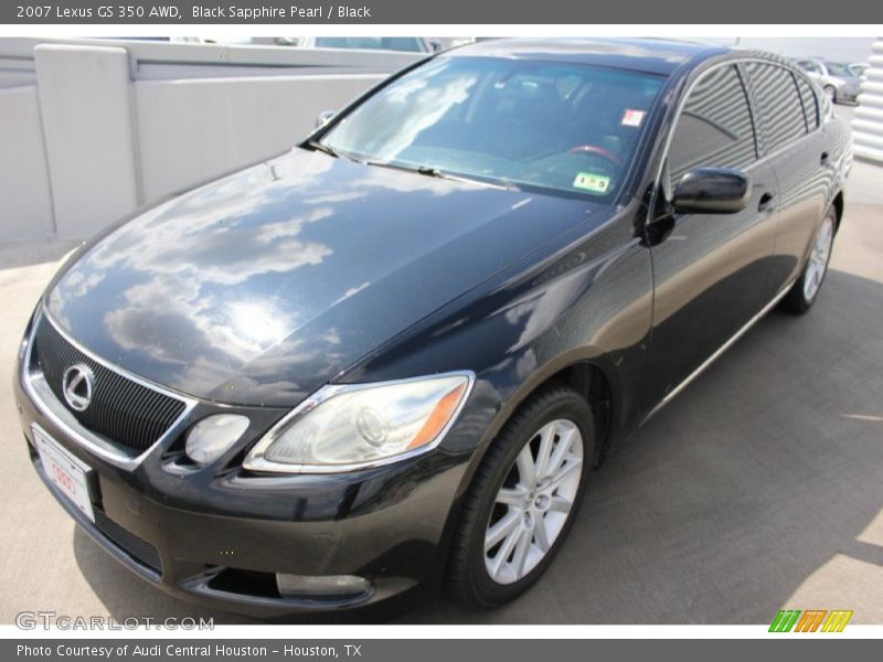 Black Sapphire Pearl / Black 2007 Lexus GS 350 AWD