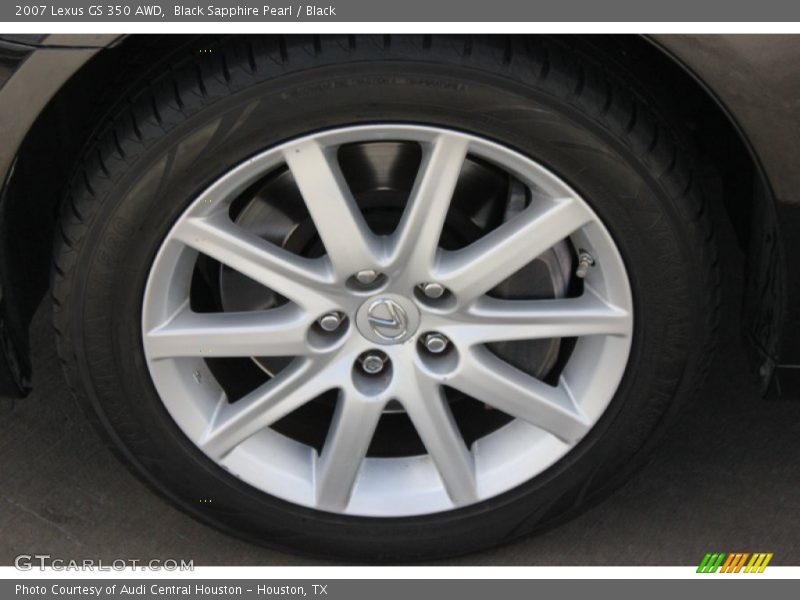 Black Sapphire Pearl / Black 2007 Lexus GS 350 AWD