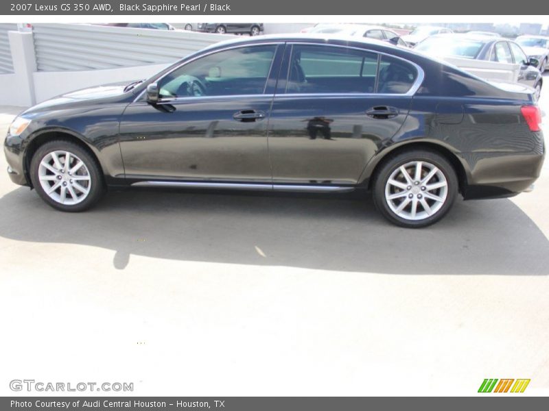 Black Sapphire Pearl / Black 2007 Lexus GS 350 AWD