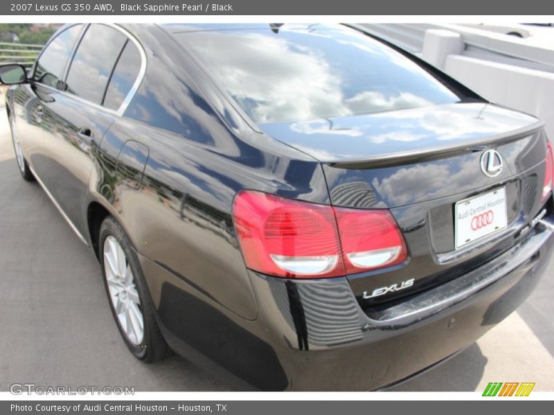 Black Sapphire Pearl / Black 2007 Lexus GS 350 AWD