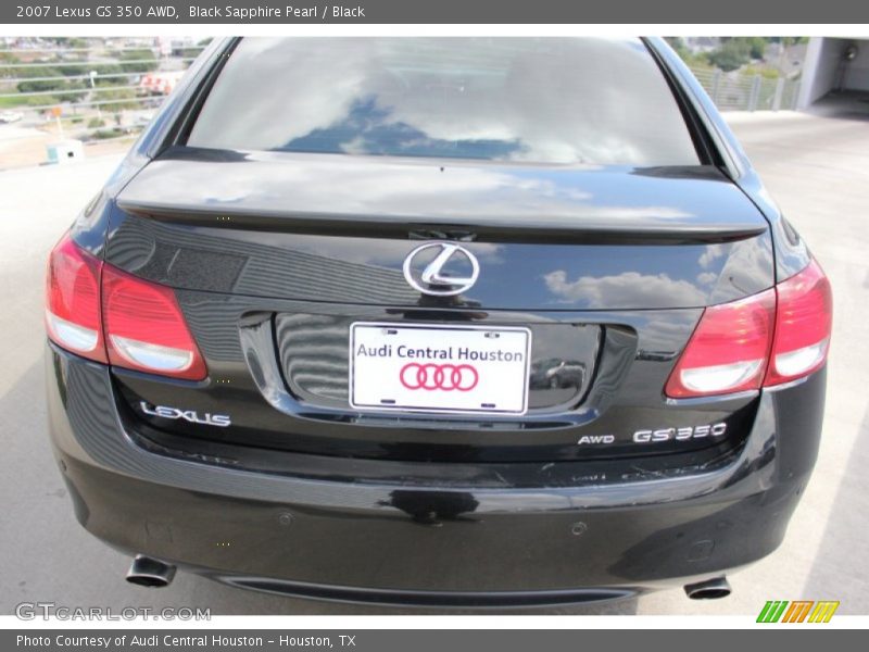 Black Sapphire Pearl / Black 2007 Lexus GS 350 AWD