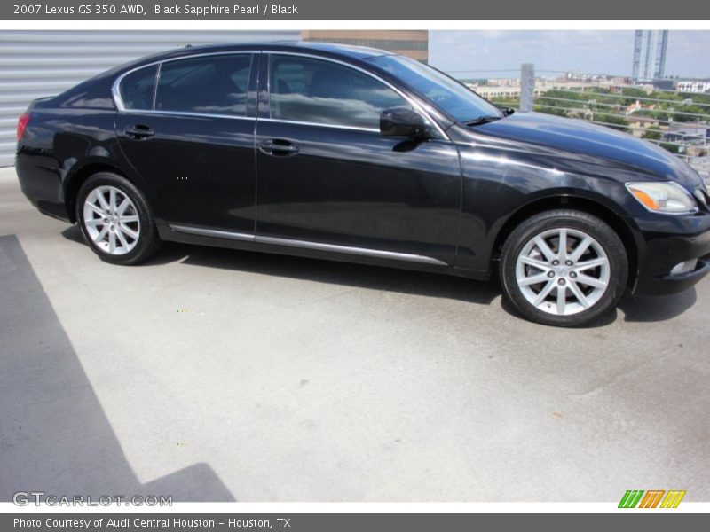 Black Sapphire Pearl / Black 2007 Lexus GS 350 AWD
