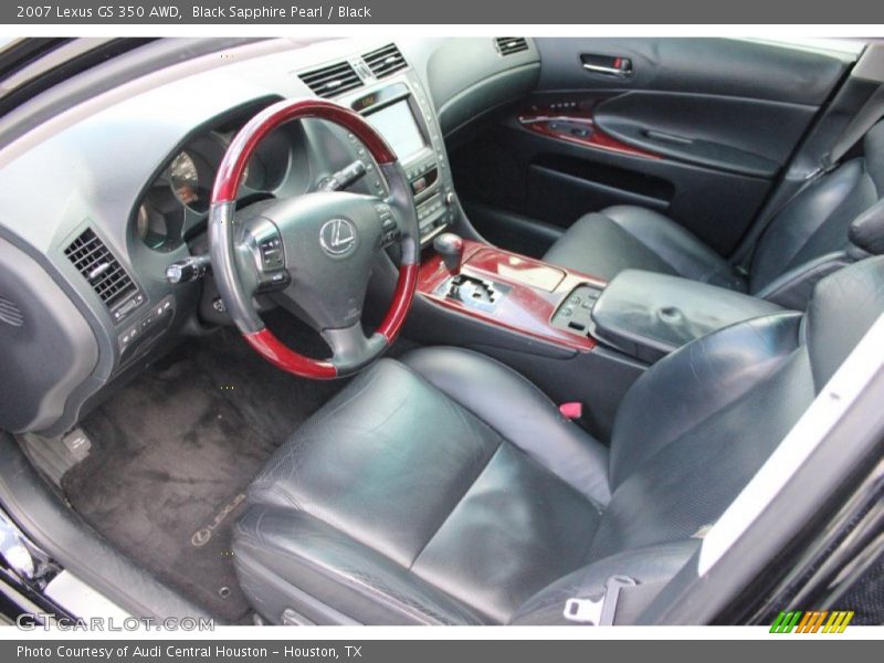 Black Sapphire Pearl / Black 2007 Lexus GS 350 AWD