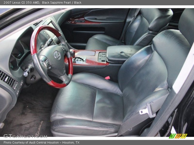 Black Sapphire Pearl / Black 2007 Lexus GS 350 AWD