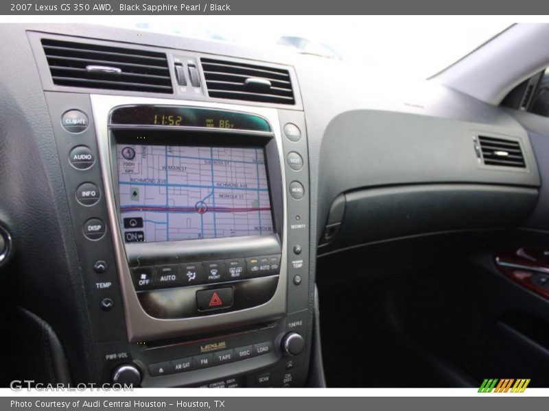 Black Sapphire Pearl / Black 2007 Lexus GS 350 AWD