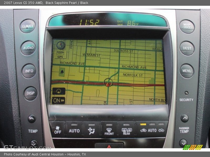 Black Sapphire Pearl / Black 2007 Lexus GS 350 AWD