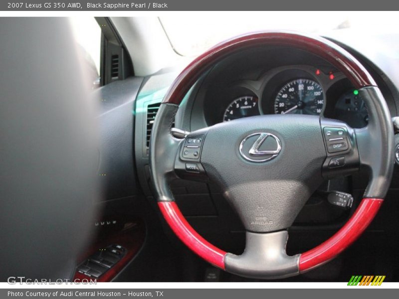 Black Sapphire Pearl / Black 2007 Lexus GS 350 AWD