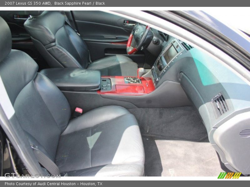 Black Sapphire Pearl / Black 2007 Lexus GS 350 AWD
