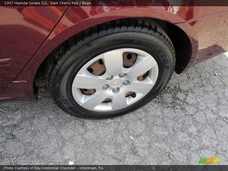 Dark Cherry Red / Beige 2007 Hyundai Sonata GLS