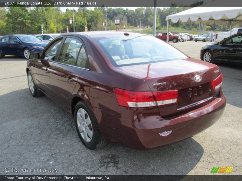 Dark Cherry Red / Beige 2007 Hyundai Sonata GLS