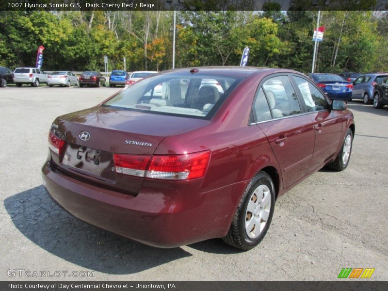 Dark Cherry Red / Beige 2007 Hyundai Sonata GLS