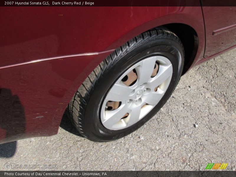 Dark Cherry Red / Beige 2007 Hyundai Sonata GLS