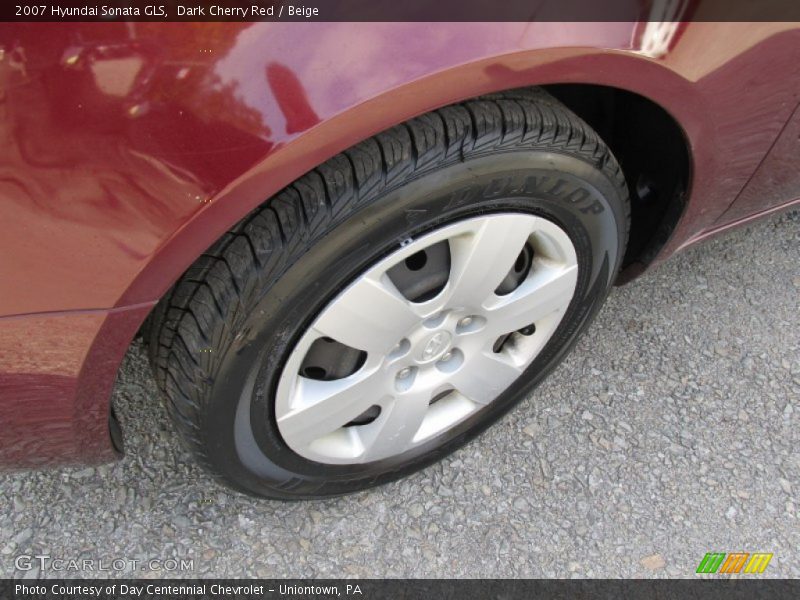 Dark Cherry Red / Beige 2007 Hyundai Sonata GLS