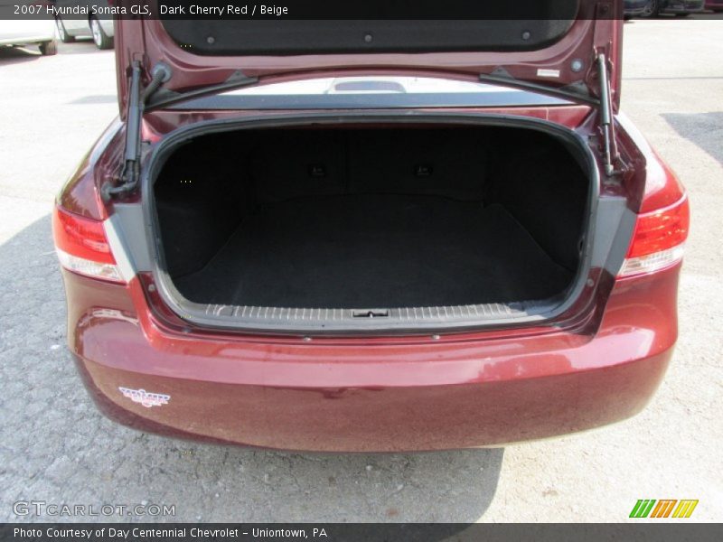 Dark Cherry Red / Beige 2007 Hyundai Sonata GLS