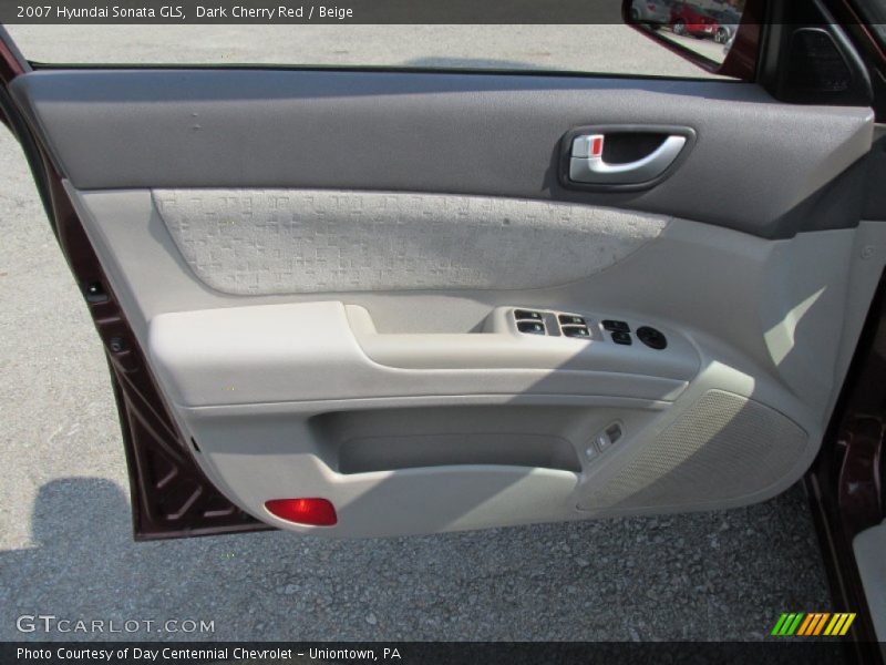 Dark Cherry Red / Beige 2007 Hyundai Sonata GLS